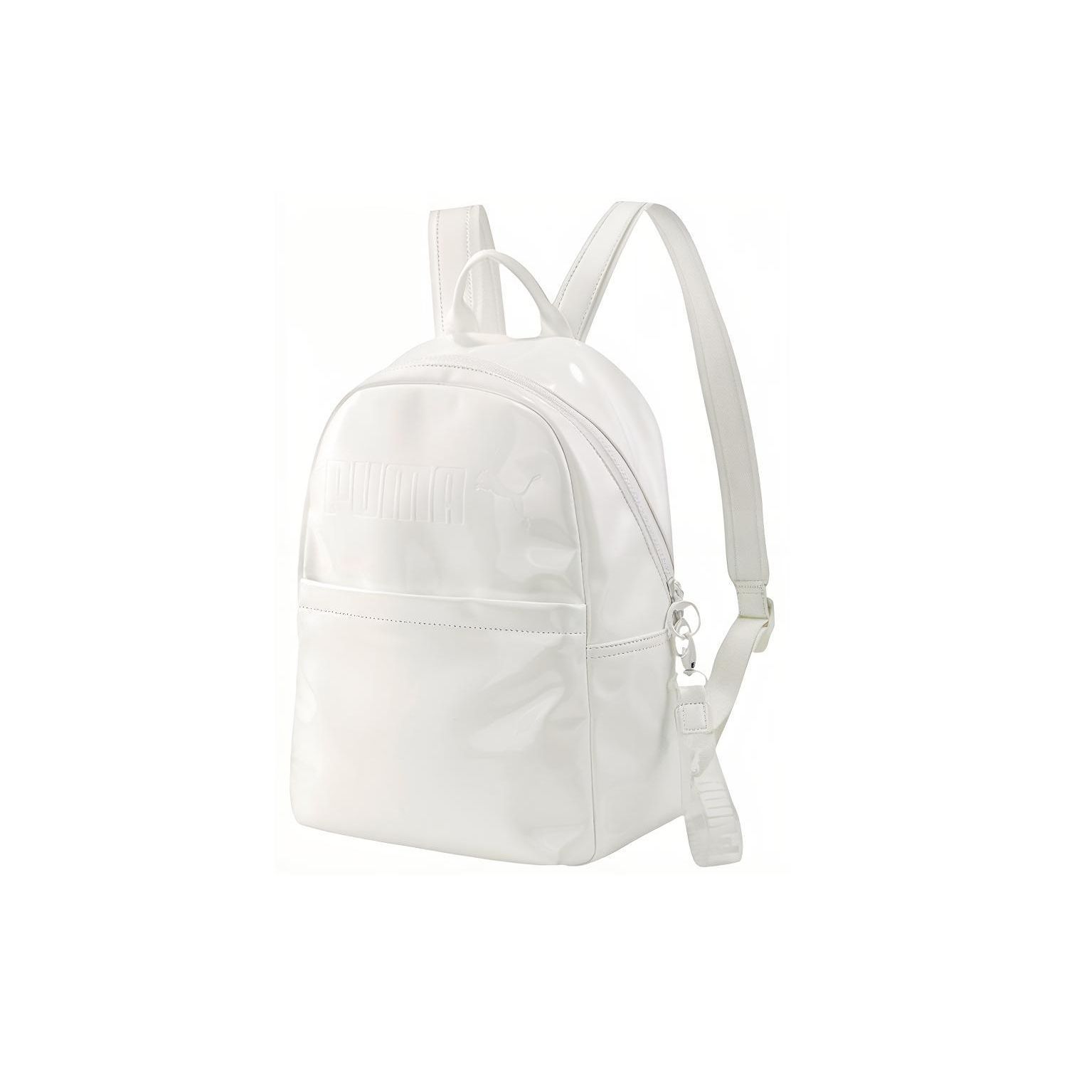 

Puma Prime Premium Glossy Fashion Casual Synthetic Leather Backpack Women Backpack Pearl-White 076995-01 Pearl White