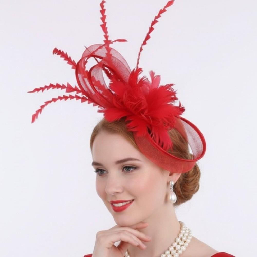 Elegant Horse Racing Festival Hat Headdress Flower Mesh Fascinator Hat Garden Party