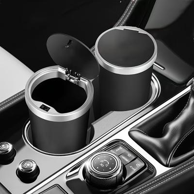 Kompaktyczny Mini Kosz na Śmieci do Samochodu, Szczelny, z Łatwo Otwieraną Pokrywą Pop-Up, Wytrzymały, Wodoodporny Pojemnik ABS Blokujący Zapachy do Uchwytów na Kubki