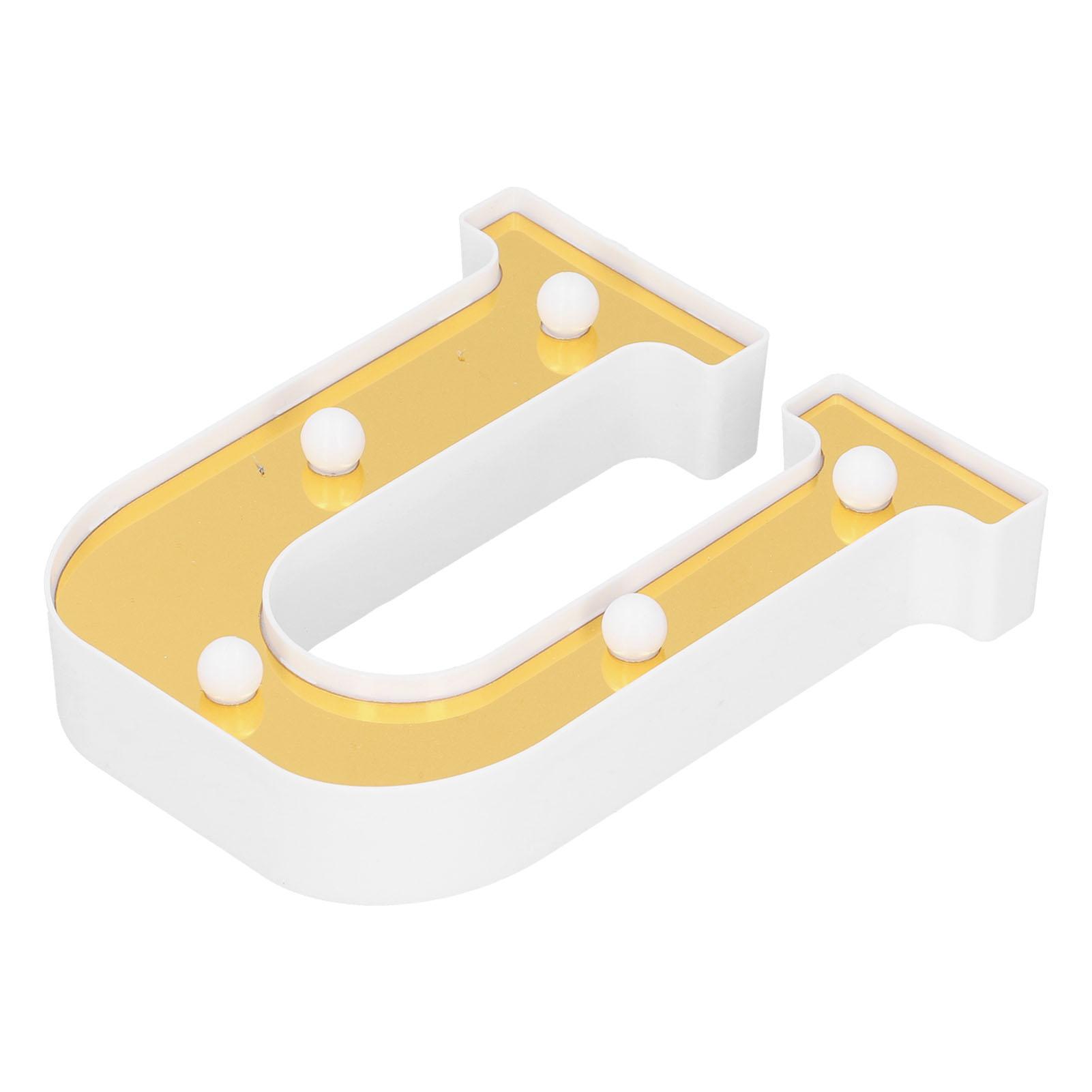 

LED Lamp UShape Gold Alphabet Light for Wedding Proposal Birthday Party Arrangement Warm White