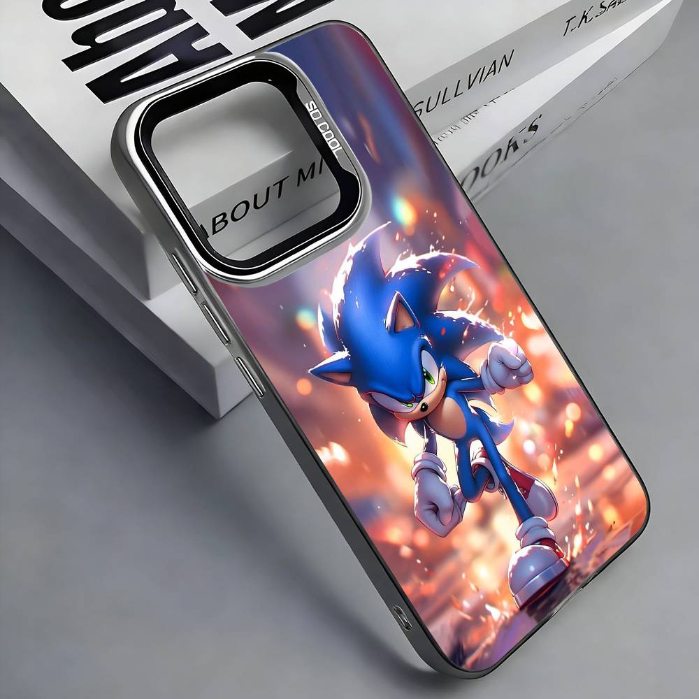 Game S-Sonic The H-Hedgehog Phone Case For iPhone 17,16,15,14,13,12,11 Plus,Pro Max,Colored Silver Phone Case