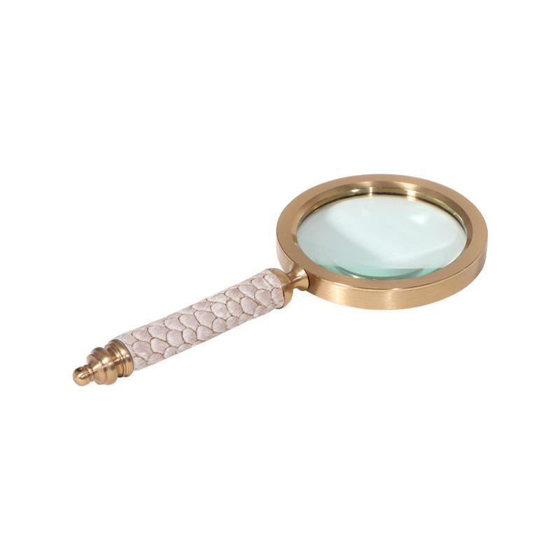 Decorazione in Crine di Cavallo, Lente d'Ingrandimento in Bronzo Antico, Decorazione per Stanza Campioni di Casa, Decorazione per Ufficio