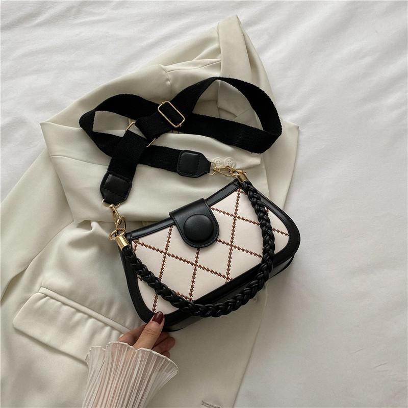 Summer New Trendy Fashion Diamond Women's Bag Chain Small Square Bag Casual Shoulder Messenger Bag Bag