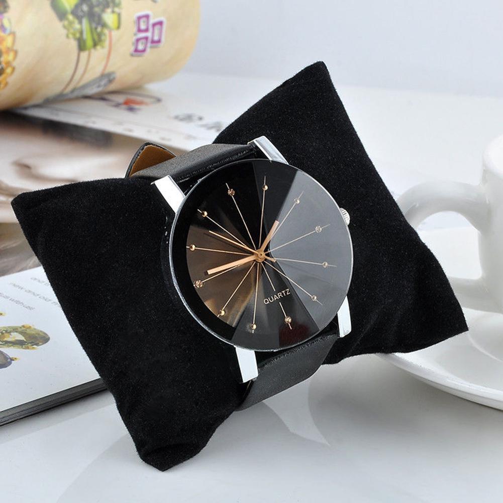 Luxury Couple Quartz Sport Military Stainless Steel Dial Leather Band Wrist Watch Fashion Jewelry
