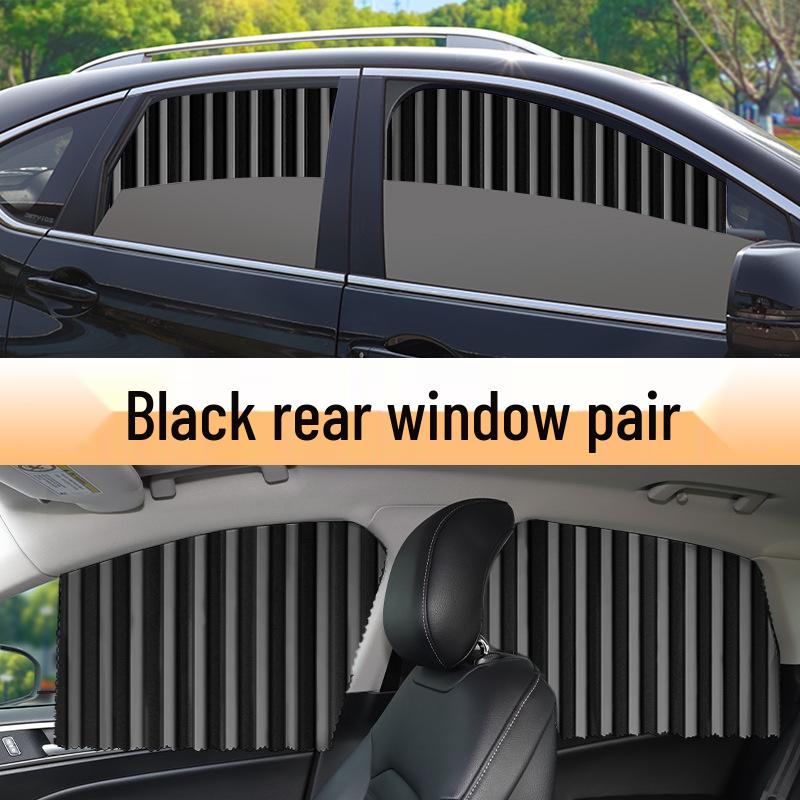Retractable Magnetic Car Window Sunshade Curtain for Heat Insulation