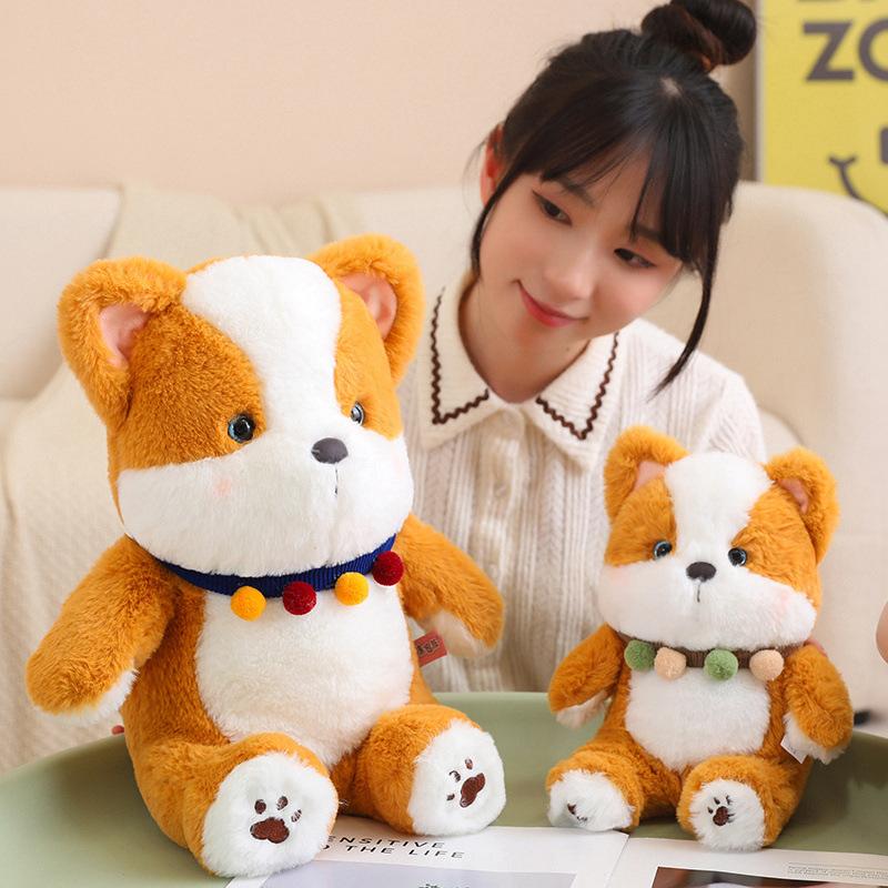 Cute Corgi Dog Doll Plush Toy Puppy Dog Doll Children'S Company Soothing Pillow Muppet Doll