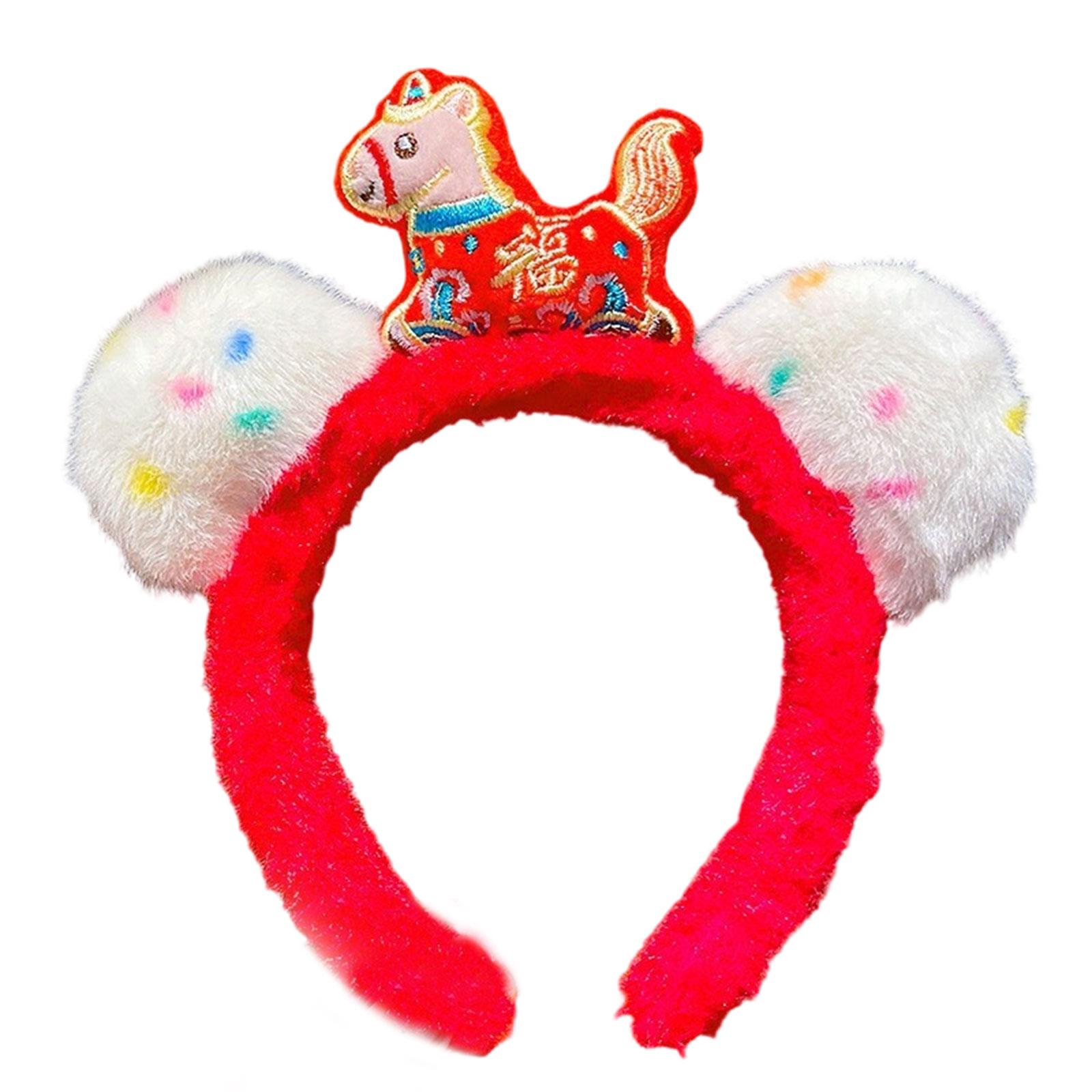 

Adjustable Horse Hairband Breathable Plush Headbands Fashion Hair Accessory Cosplay Headgear for Adults Children A
