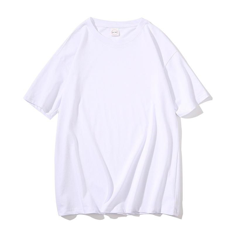 Summer Solid Pure Cotton T-shirts Women Harajuku Oversized Short Sleeve Y2k Tops Unisex Korean Streetwear Casual Basic T Shirt Female Good Quality