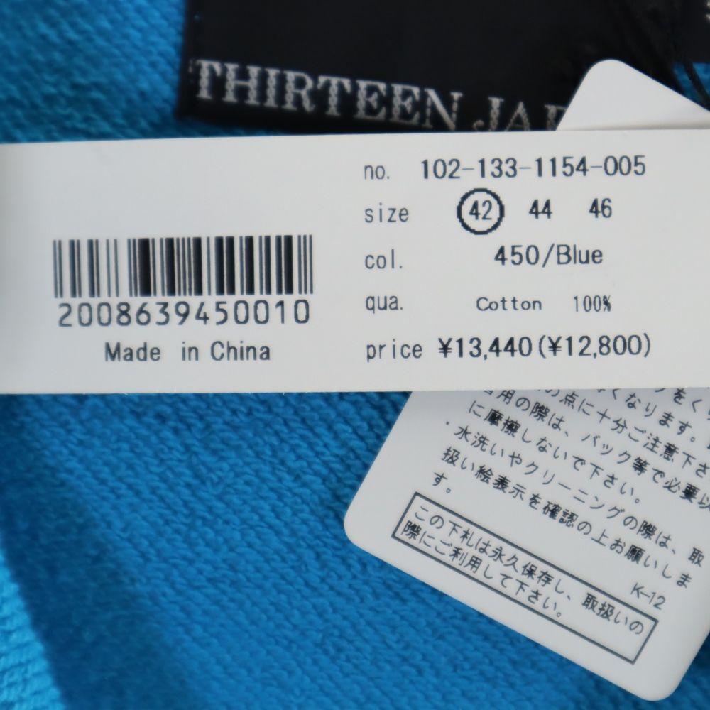 Unused THIRTEENJAPAN Japanese Pattern Long Sleeve Sweat Zip Hoodie 42 Men's Used