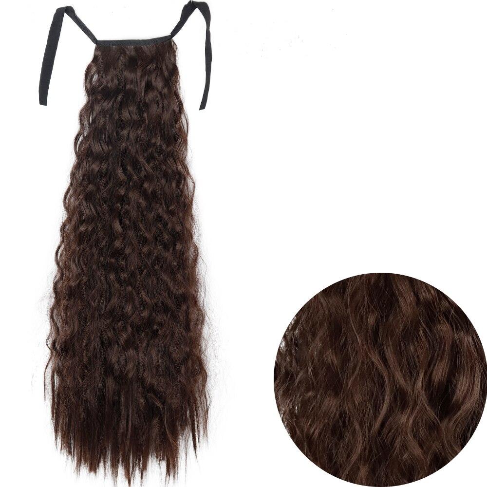 

LISI HAIR женский длинный волнистый шиньон из синтетического волокна, натуральный волнистый косплей, повседневная одежда, длинный вьющийся хвост, удлиненный хвост 55 cm