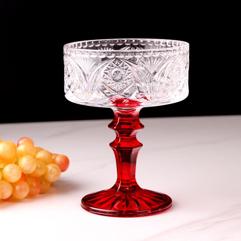 Flavinmci European Style Glass Footed Fruit Dessert Plate