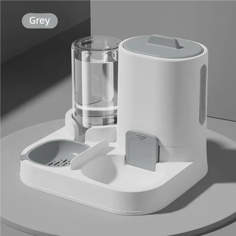 2 in 1 Automatic Gravity Cat Feeder Water Dispenser Spill-Proof Large Capacity One-Piece Design Pet Food Bowl Supplies 5