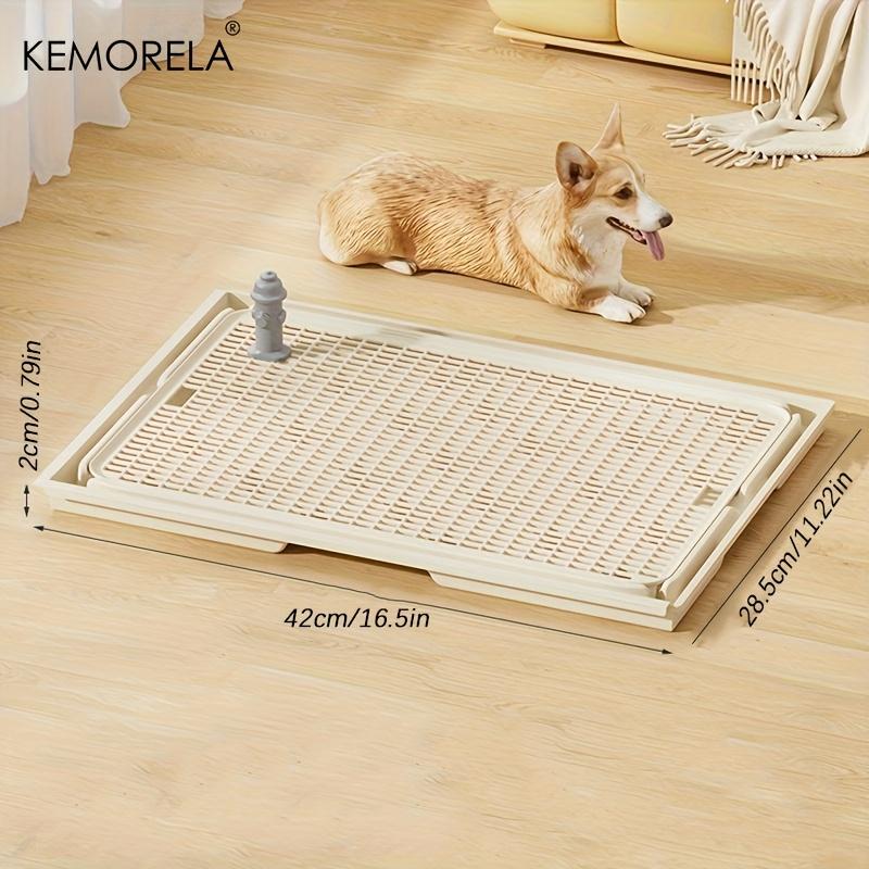  2-in-1 Non-Slip Dog Potty Tray Cat Litter Mat - Waterproof Soft Paw-Friendly Design with Grid Pattern for Easy Cleaning
