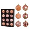 12pcs Shatterproof Painted Christmas Balls Pendant  Home New Year Festival Gift