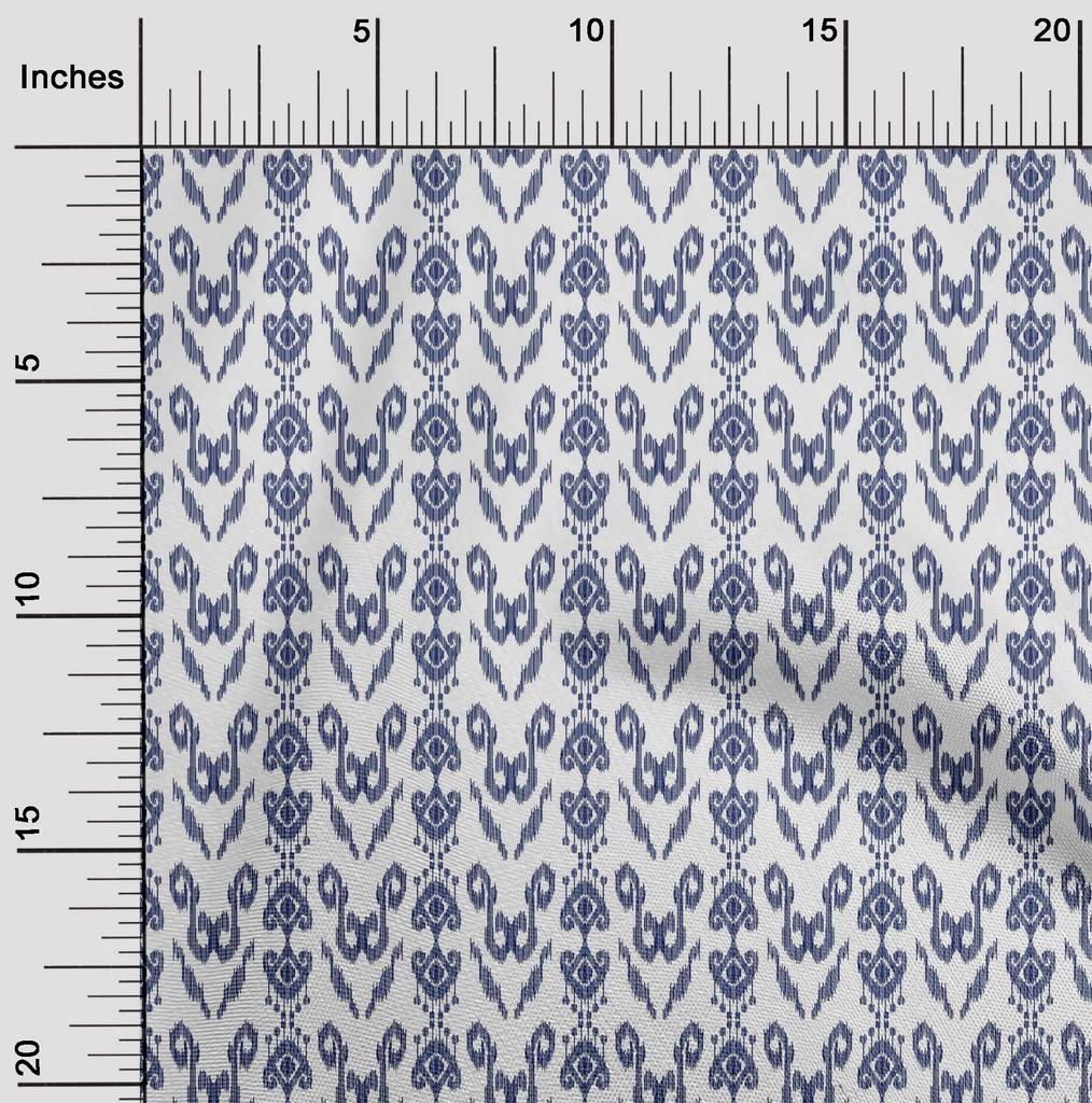 oneOone Cotton Flex Fabric Ethnic Ikat Decor Fabric Printed BTY 40 Inch Wide