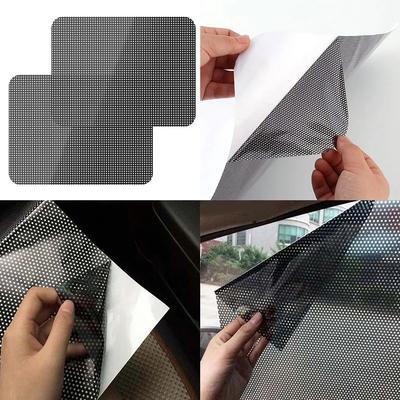 2 Piezas Estilo de Coche PVC Parasoles para Ventana Lateral de Coche Pegatina Electrostática Película Protectora Solar Pegatina Cubierta Parasol de Coche Cortinas de Coche Persianas