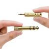 2-Pack 6.5mm To 3.5mm and 3.5mm To 6.5mm Audio Adapter Set 1/4-inch To 1/8-inch and 1/8-inch To 1/4-inch Suitable for Headphone