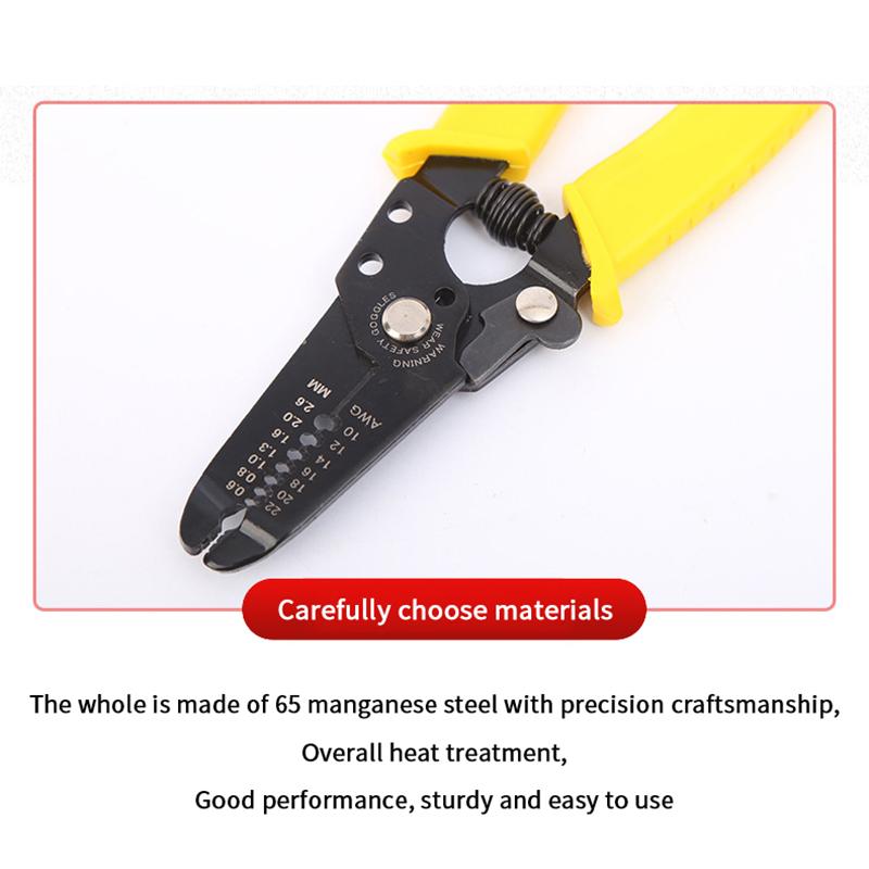 Multifunctional Wire Strippers 6 Inch Wire Cutters Cable Stripper Cable Wire Crimping Wire Stripper Pliers Tools