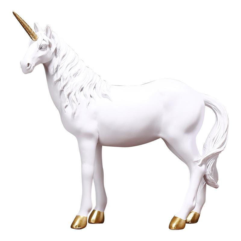 Creative simple unicorn resin crafts decoration tabletop office living room wine cabinet TV cabinet home decoration
