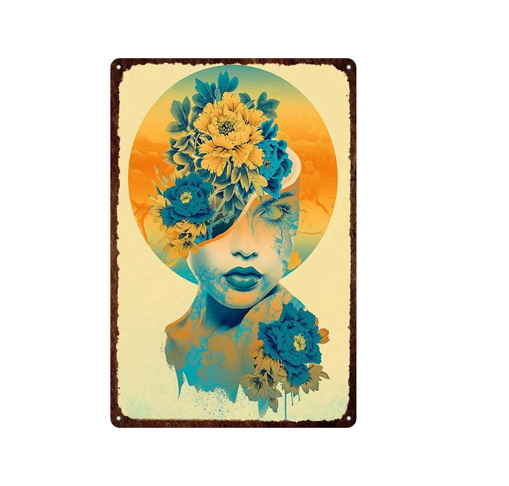 Skeleton Skull Metal Tin Signs Mexican Festival Day of The Dead Plaque Wall Painting Poster Party Shop Home Tattoo Parlors Decor