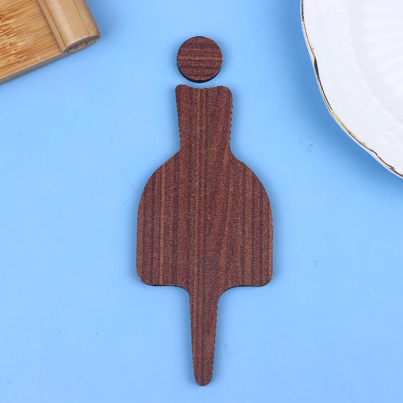 Bathroom Door Sign - Unisex Wooden Wall Decor With Male & Female Figures Frameless Design For Home & Office,Bathroom Decor