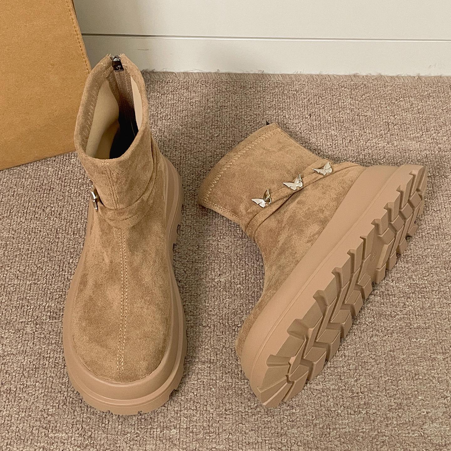 

Queen Fan retro British style platform boots women s 2025 new summer with skirt versatile soft-soled short boots 42 хаки