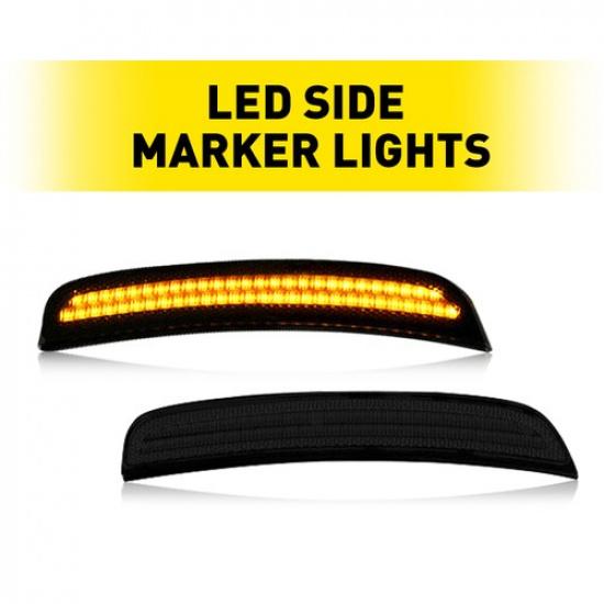 

2PCS Smoked Lens Amber LED Side Marker Lights Lamp For 2015- Dodge Charger