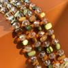 JMXD-120CM Long Shell Bead Crystal Necklace Hand Woven Colored Long Sweater Chain Candy Color Pearl Necklace