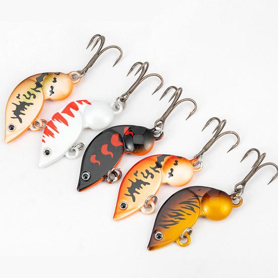 5Pcs Fishing Baits Artificial Lures Treble Hook Design Realistic Compact Design Portable Bionic Shrimp Lures Fishing Tools