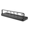 50cm Multifunctional Wall Mounted Kitchen Shelving Bathroom Storage Rack Bottle Holder(SingleLayer with Bar and 5 Hook )