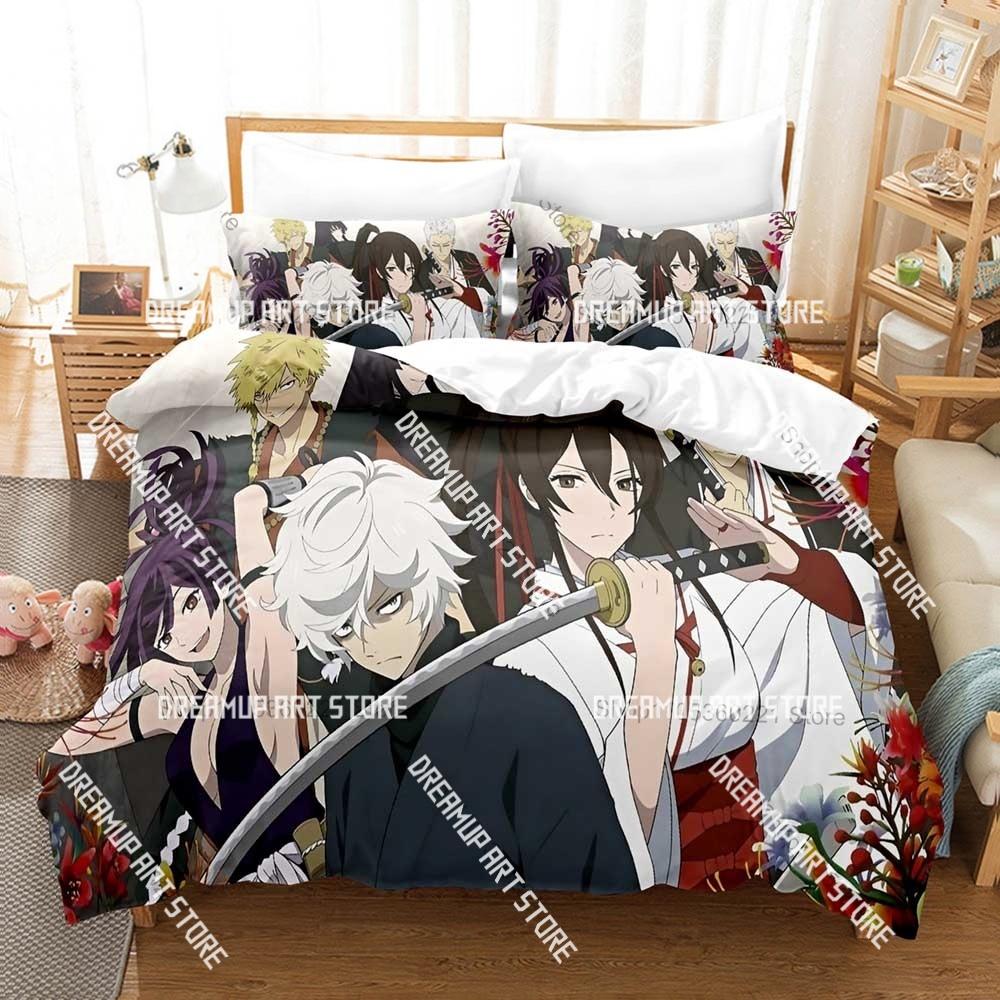 3D Printed Anime Hell’s Paradise Bedding Set for Boys Girls Duvet Cover Pillowcase Twin Queen King Full Single Double Sizes