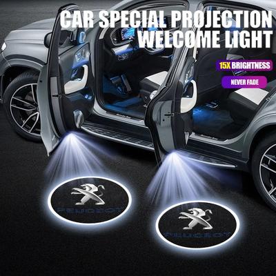 2Pcs Car Door Welcome Light Led HD Projector Lamp Courtesy Lights For 207 3008 206 208 308 307 407 508 5008 2008 106