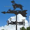 Weather Vane Ornament: Outdoor Wrought Iron Spray-Painted Roof Decoration Metal Craft
