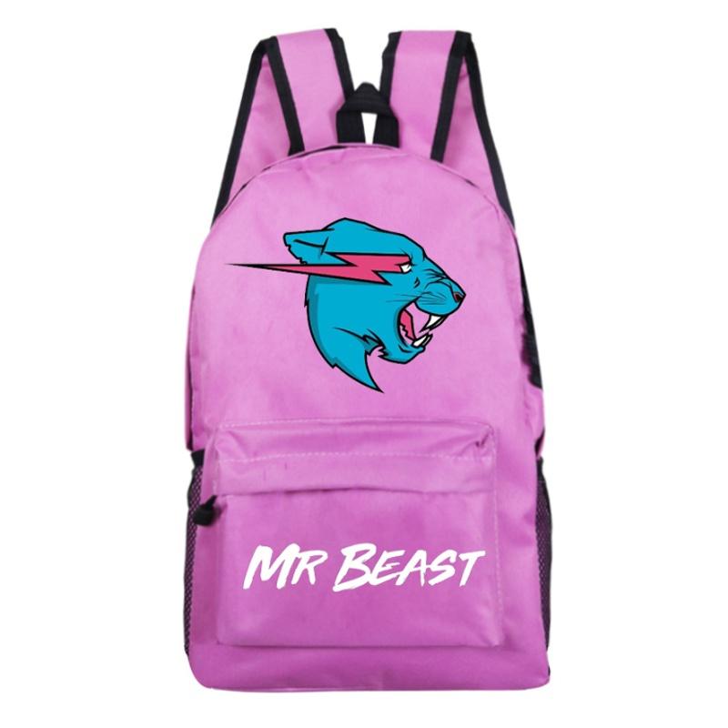 Mr Beast Lightning Cat Backpack High Capacity School Bag With Breathable Material