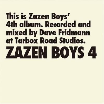 CD ZAZEN BOYS  ZAZEN BOYS4 MSAL0011 Daiki Sound 2008 Japan Japanese PopRock Used