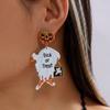 Zircon Pumpkin Ear Studs Rhinestone Spider Dangle Earrings Halloween Earrings  All Saints' Day
