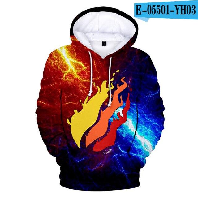 Buy Ice Cream Flame 3d Print Hoodie 