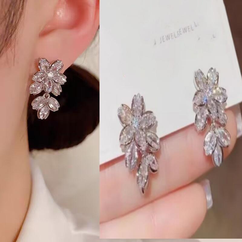 925 Silver Needle Geometric Pearl Earrings For Women Fashion Earrings Flowing Tassel Earrings Elegant Jewelry