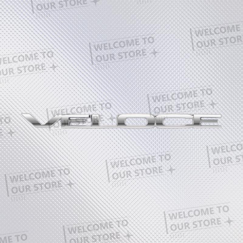 Autoaufkleber VELOCE TI 3D Metall Logo Abzeichen Aufkleber Heckklappen Emblem Für Alfa Romeo Stelvio Mito Giulietta Giulia Brera ZubehörJD3