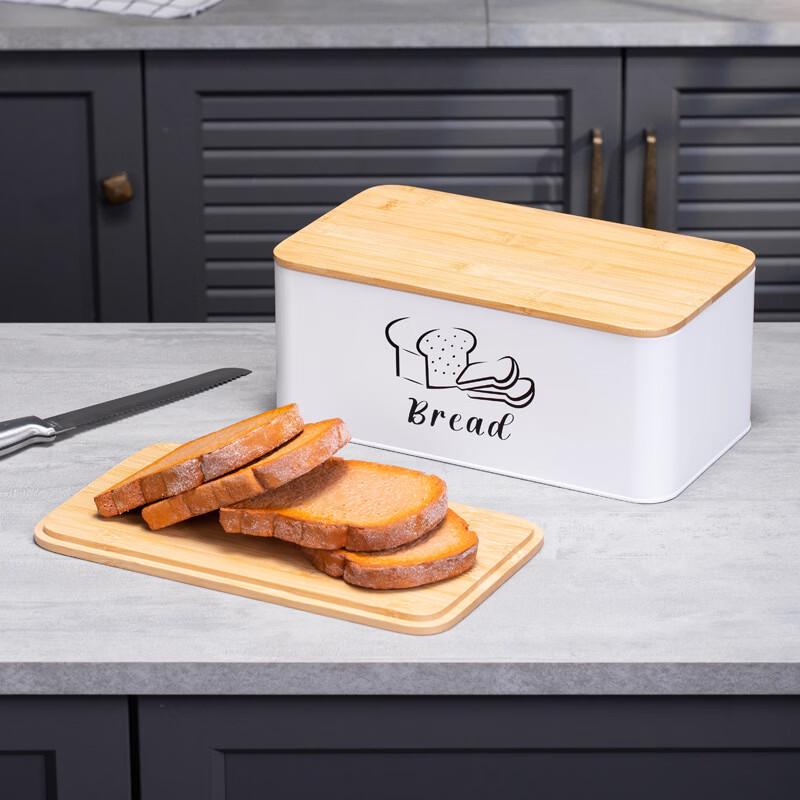 Zhuchuang Jingpin Square White Carbon Steel Bread Box Set
