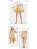 Women's Nightclub Performance Metal Pleated Skirt