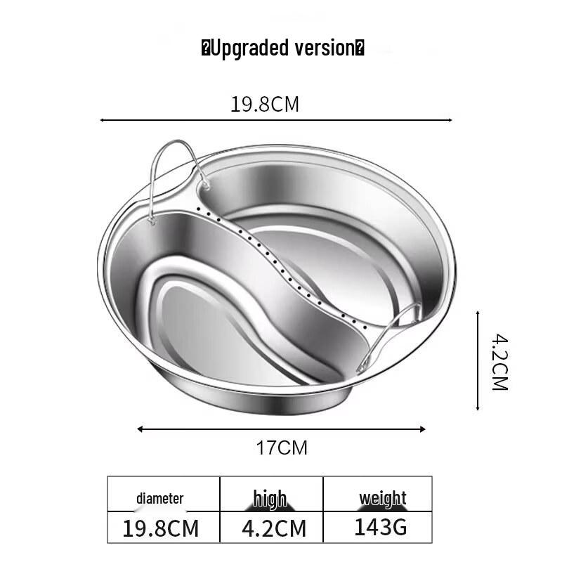 ZISIZ Food-Grade 304 Stainless Steel Twin Steamer