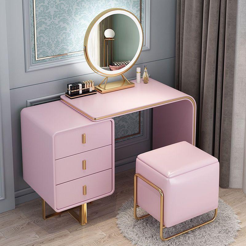 Modern Luxury Dressing Table Lights Mirror Makeup Nordic Dressing Table Cabinet Bedroom Furniture
