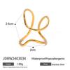 Jieding Stainless Steel Exaggerated Ring - High-end Irregular Design for Women, European and American Style
