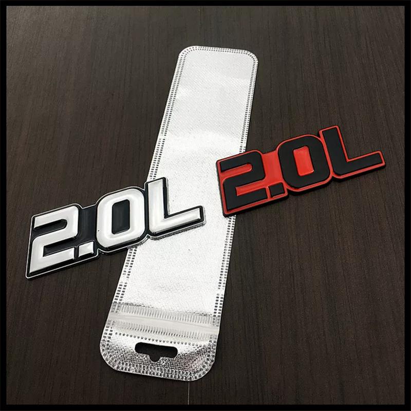 Car displacement tail label 1.8L2.3L2.4L3.0L4.0L5.7L metal displacement car sticker, body sticker