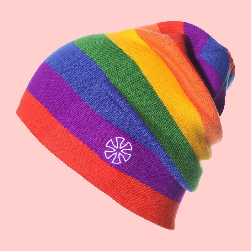 

Winter Skiing Cold-Proof Running Cycling Warm Hat Rainbow