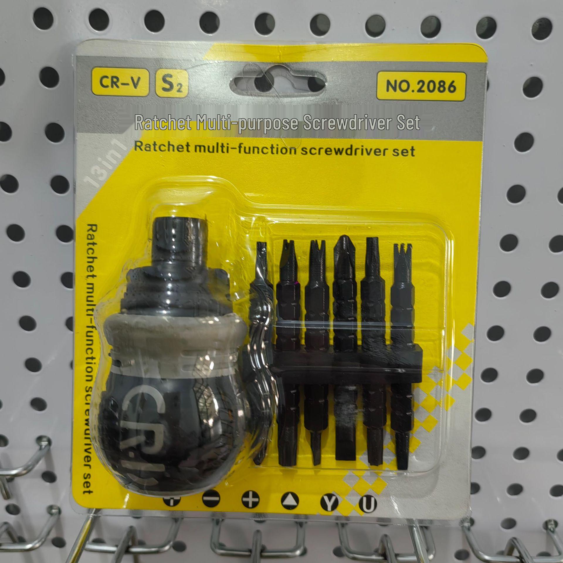 Multi-function Telescopic Ratchet Screwdriver Set with Strong Magnetic Phillips, Flathead, and Special Shape Bits