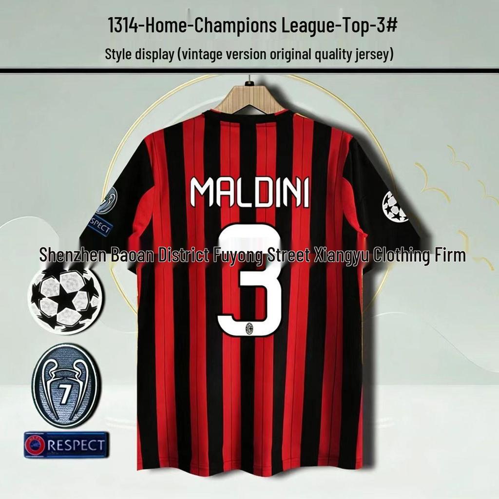 93–14AC Klassisches Retro-Fußballtrikot: 22 Kaka, 32 Beckham, 80 Ronaldinho, 99 Ronaldo