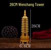Nine-Story Wenchang Tower Copper Ornament - Chinese Brass Study & Office Décor