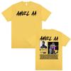 Rapper Anuel AA Rhlm 2 Album Tour Printed Tee Shirt Unisex Women Fashion Trend Hip Hop Pop Music Tshirt Pure Cotton Loose T Shirts